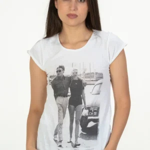 T-shirt 1921 Brigitte Bardot e Jacques Charrier in cotone made in italy