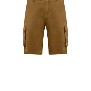 Bermuda con tasche cargo in gabardina di cotone