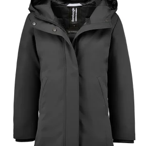 Parka lungo da bambina slim fit con cappuccio waterproof e windproof