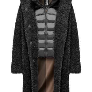 Cappotto lungo effetto agnellino