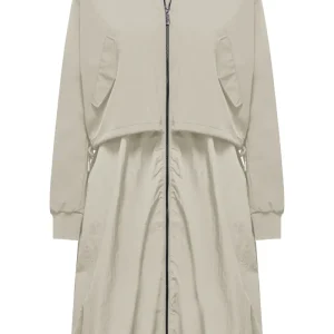 Parka bi-materico sfoderato