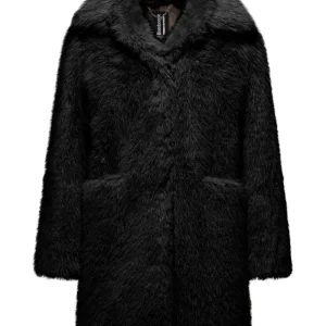 Cappotto lungo in pelliccetta sintetica pelo lungo