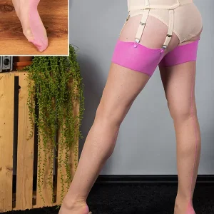 Vintage-style stockings with back seam H2049