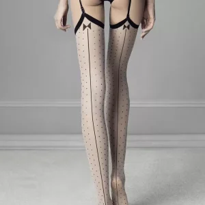 Women's sheer stockings with stripes and polka dots Gossip Linen