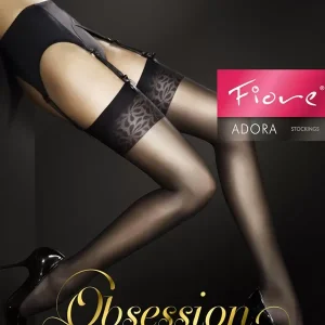 Sheer garter stockings Adora Black