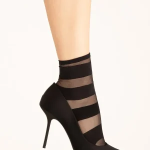 Simple Story Black striped women's socks