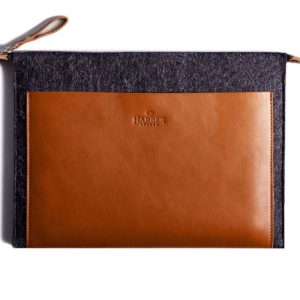 Folio Macbook Leather & Felt Sleeve