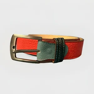 CINTURA PATCHWORK UNISEX BANDIERE DEL MONDO IN PELLE E VERO COCCODRILLO