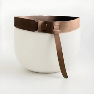 MUTH CINTURA BUSTIER PELLE SCAMOSCIATA DONNA MARRONE