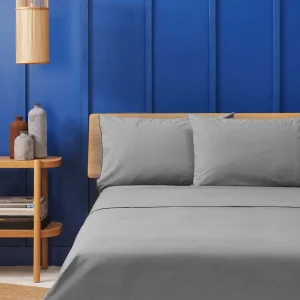 ZUCCHI COMPLETO LENZUOLA IN PERCALLE STROPICCIATO UNA PIAZZA GRIGIO