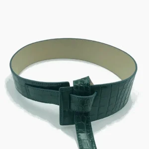 MUTH CINTURA BUSTIER PELLE STAMPA COCCO DONNA VERDE