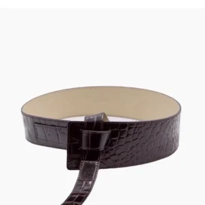 MUTH CINTURA BUSTIER PELLE STAMPA COCCO DONNA MARRONE