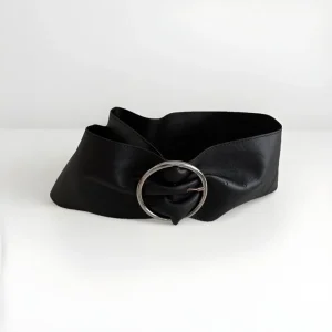 DONDUP CINTURA ALTA DONNA PELLE NERA