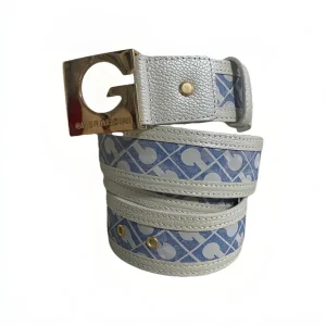 GHERARDINI CINTURA DONNA BIANCA/AZZURRA MONOGRAM