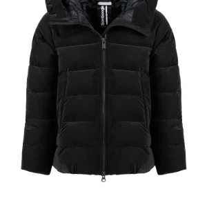 Piumino corto da bambina con cappuccio, windproof e downproof