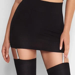 Skirt with tights and rhinestone straps Cherry H23