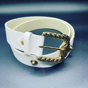 JUST CAVALLI CINTURA DONNA PELLE BIANCA