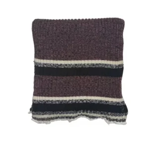 DONDUP SCIARPA MISTO LANA RIGHE ROSA UNISEX