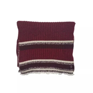 DONDUP SCIARPA MISTO LANA RIGHE ROSSA UNISEX