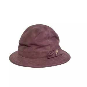 Blumarine Cappello in Pelle Scamosciata Rosa