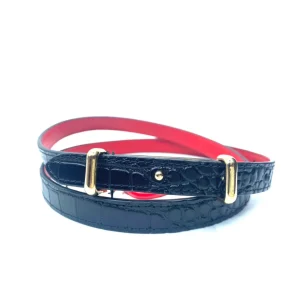 Aquascutum Cintura Donna Reversibile Nero/Rosso