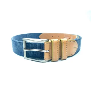 Anderson's Cintura In Cuoio e Tessuto Jeans