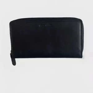 Pierre Cardin Portafoglio Donna Grande In Vera Pelle Nera