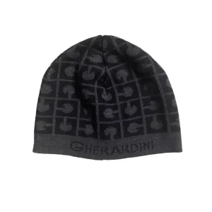 GHERARDINI CAPPELLO CUFFIA LANA GRIGIO NERO UNISEX