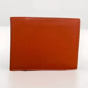 GIORGIO FEDON PORTAFOGLIO UOMO VERA PELLE ARANCIONE