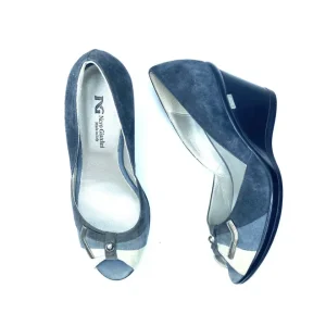 NEROGIARDINI SCARPA DECOLLETE SCAMOSCIATA BLU