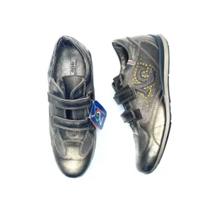 NEROGIARDINI SNEAKERS BIMBA IN PELLE DELAVATO BRONZO