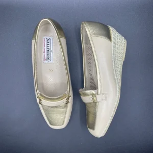 VALLEVERDE MOCASSINI IN PELLE MARRONI PLATINO/BEIGE