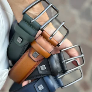 Piquadro cintura uomo con cuciture