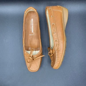 VALLEVERDE MOCASSINI DONNA IN PELLE ARIA CONDIZIONATA CUOIO