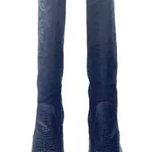 JUST CAVALLI STIVALI IN PELLE E TESSUTO