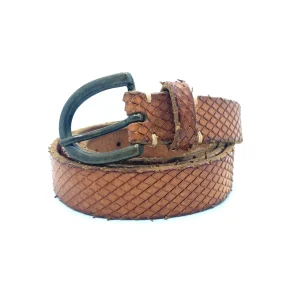 CINTURA ARTIGIANALE VERA PELLE MARRONE