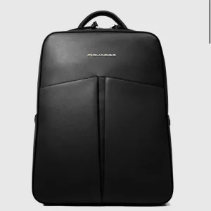 Piquadro zaino donna in pelle con tasche frontali