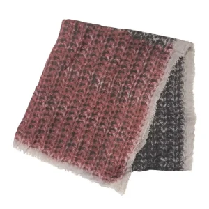 DONDUP SCIARPA MISTO LANA GRIGIO ROSA DONNA