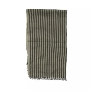 DONDUP SCIARPA COTONE RIGHE VERDE UNISEX