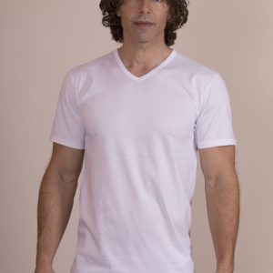 Maglia Uomo collo v mezza manica 100% cotone _3pezzi