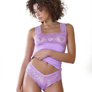 Canotta Donna spalla larga con pizzo colorati_1pezzo