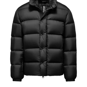 Piumino corto da uomo imbottito in vera piuma windproof downproof