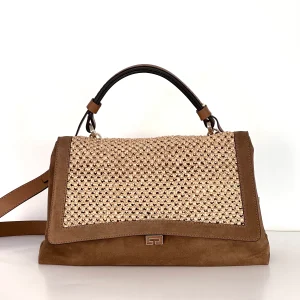 Loristella borsa Kendall  scamosciata e rafia 2735PT