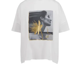 T-shirt over in cotone e lino