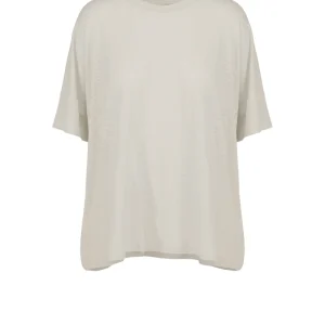 T-shirt loose fit in lino e cotone