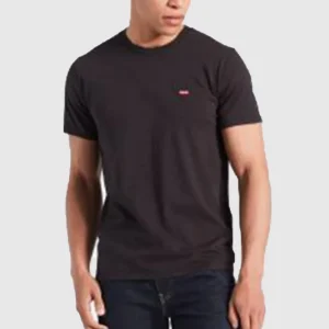 T-shirt Levi's® The Perfect Tee - Nero con Logo Rosso