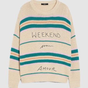 Angus maglia in filato di cotone con ricamo