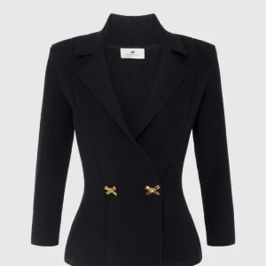 Blazer in maglia con fiocchi gioiello