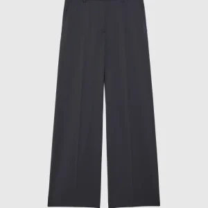 Visivo pantalone palazzo in tela di lana