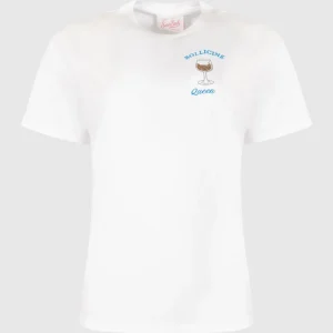 T-shirt lineare con dettaglio a fantasia